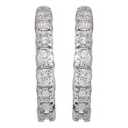 2.60 Carat Natural Diamond 14K White Gold Earrings - Fashion Strada