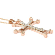 0.30 Carat Natural Diamond 14K Rose Gold Necklace - Fashion Strada