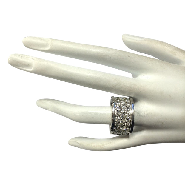 4.20 Carat Natural Diamond 14K White Gold Ring - Fashion Strada