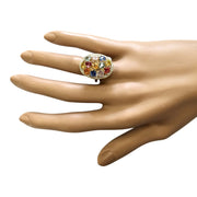5.72 Carat Natural Ceylon Sapphire 14K Yellow Gold Diamond Ring - Fashion Strada