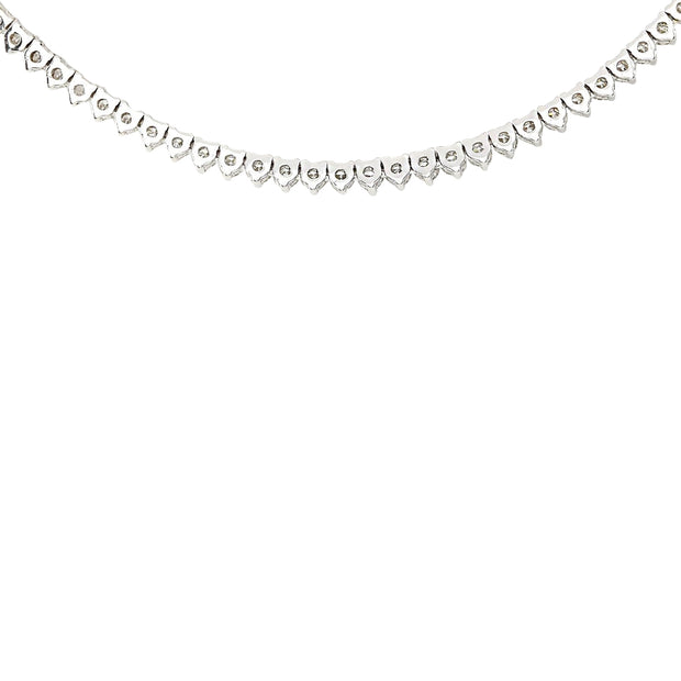 6.20 Carat Natural Diamond 14K White Gold Necklace - Fashion Strada