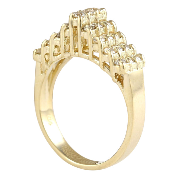 0.75 Carat Natural Diamond 14K Yellow Gold Ring - Fashion Strada