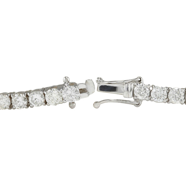 9.00 Carat Natural Diamond 14K White Gold Bracelet - Fashion Strada