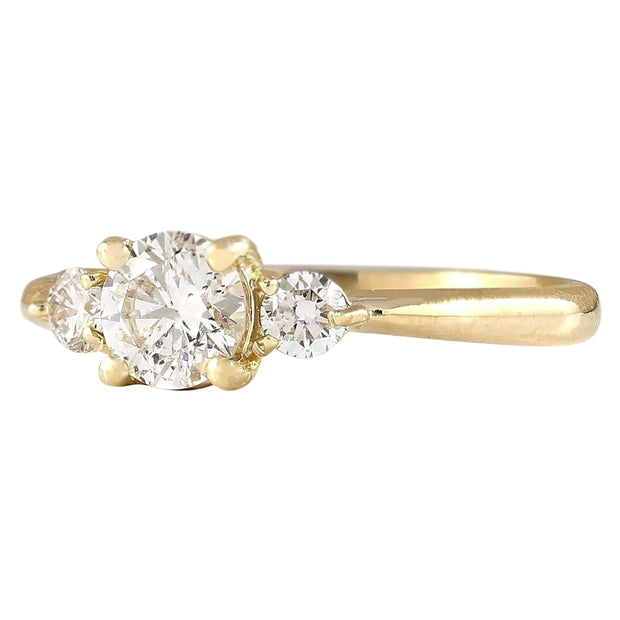 0.63 Carat Natural Diamond 14K Yellow Gold Ring - Fashion Strada