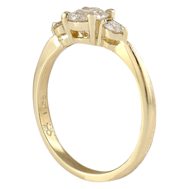 0.63 Carat Natural Diamond 14K Yellow Gold Ring - Fashion Strada