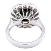 5.32 Carat Natural Emerald 14K Solid Two Tone Gold Diamond Ring - Fashion Strada
