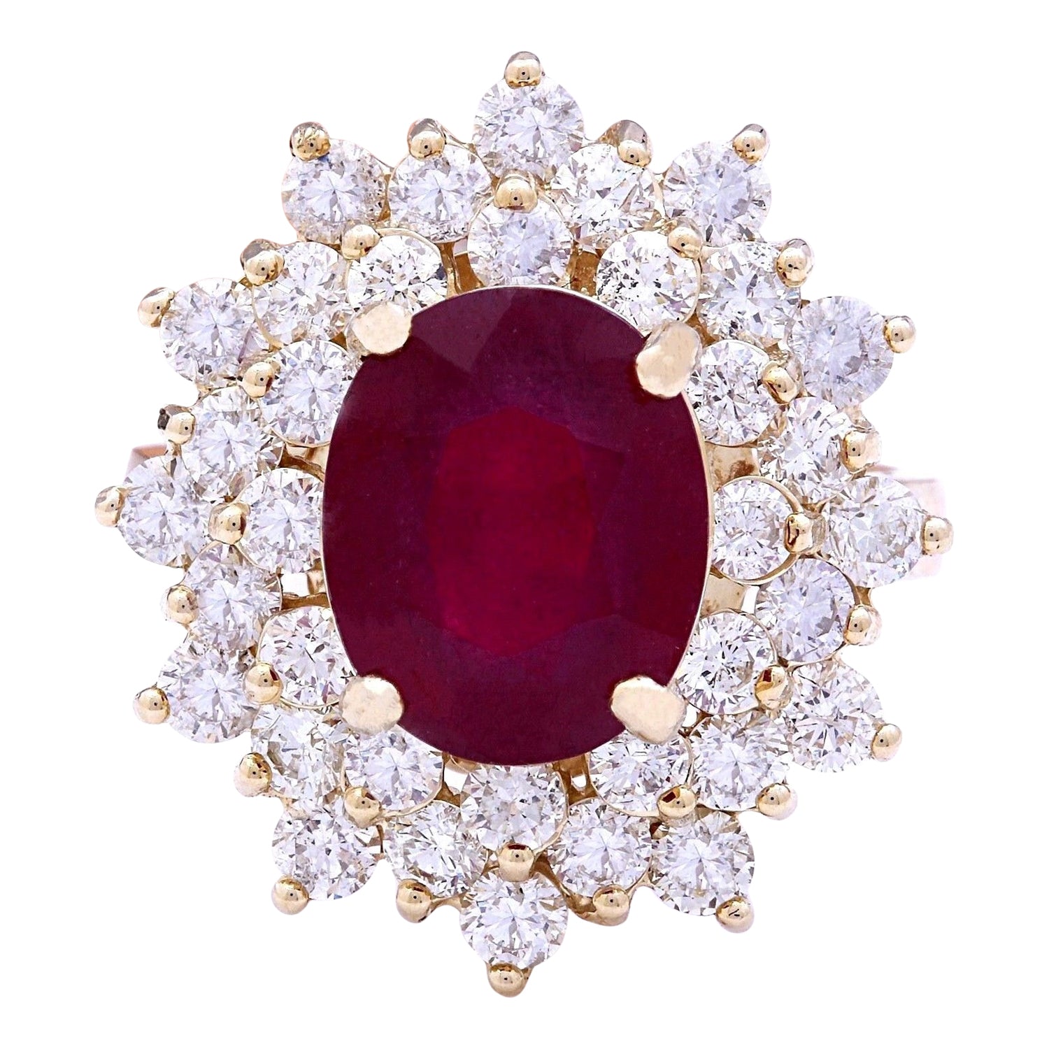Estate 14k White Gold Oval Cut 1.5ct Natural Ruby & Diamond | Estate  Jewelers | Toledo, OH