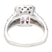 2.30 Carat Natural Sapphire 14K Solid White Gold Diamond Ring - Fashion Strada