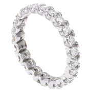 1.20 Carat Natural Diamond 14K Solid White Gold Ring - Fashion Strada