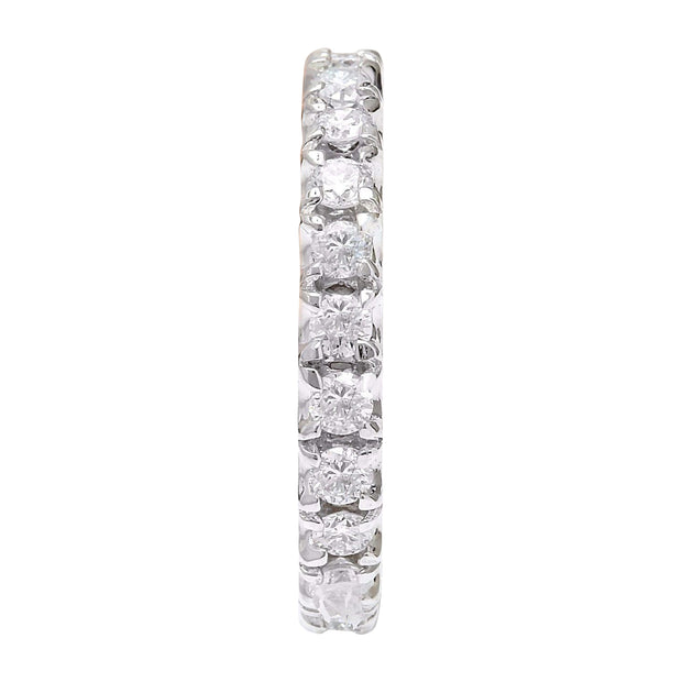 1.20 Carat Natural Diamond 14K Solid White Gold Ring - Fashion Strada