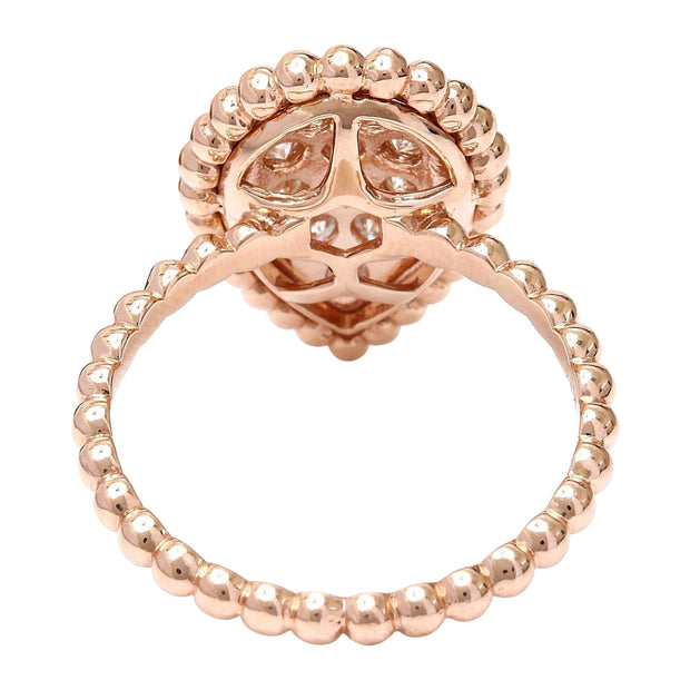 0.50 Carat Natural Diamond 14K Solid Rose Gold Ring - Fashion Strada