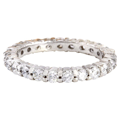 1.70 Carat Natural Diamond 14K Solid White Gold Ring - Fashion Strada