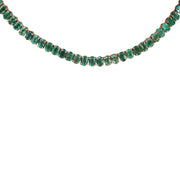 48.00 Carat Natural Emerald 14K Solid Yellow Gold Necklace - Fashion Strada
