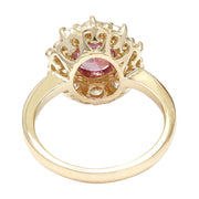 2.86 Carat Natural Sapphire 14K Solid Yellow Gold Diamond Ring - Fashion Strada