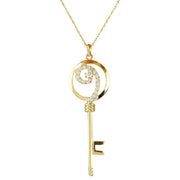 0.35 Carat Natural Diamond 14K Solid Yellow Gold Pendant Necklace - Fashion Strada
