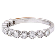 0.60 Carat Natural Diamond 14K Solid White Gold Ring - Fashion Strada