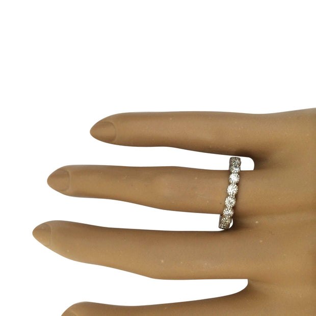 0.60 Carat Natural Diamond 14K Solid White Gold Ring - Fashion Strada