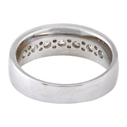 MENS 1.17 Carat Natural Diamond 14K Solid White Gold Ring - Fashion Strada
