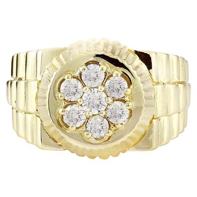 0.70 Carat Natural Diamond 14K Solid Yellow Gold Ring - Fashion Strada