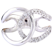 0.50 Carat Natural Diamond 14K Solid White Gold Ring - Fashion Strada