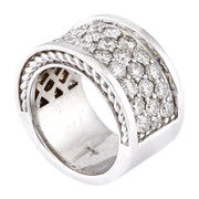 4.00 Carat Natural Diamond 14K Solid White Gold Ring - Fashion Strada