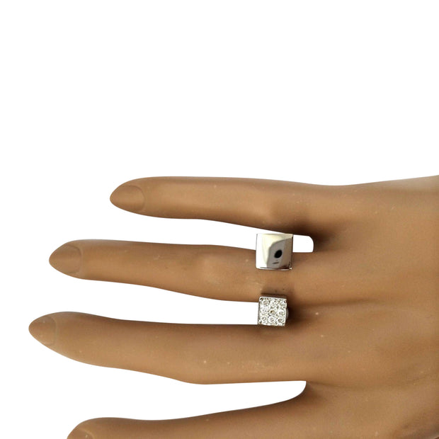 0.15 Carat Natural Diamond 14K Solid White Gold Ring - Fashion Strada