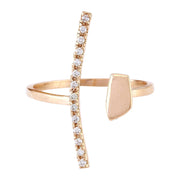 0.12 Carat Natural Diamond 14K Solid Rose Gold Ring - Fashion Strada