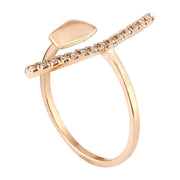 0.12 Carat Natural Diamond 14K Solid Rose Gold Ring - Fashion Strada