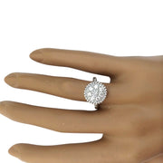 0.55 Carat Natural Diamond 14K Solid White Gold Ring - Fashion Strada