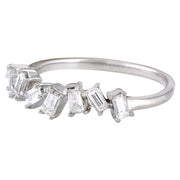 0.70 Carat Natural Diamond 14K Solid White Gold Ring - Fashion Strada
