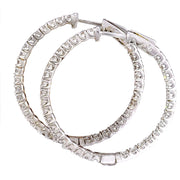 3.00 Carat Natural Diamond 14K Solid White Gold Earrings - Fashion Strada