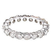 3.20 Carat Natural Diamond 14K Solid White Gold Ring - Fashion Strada
