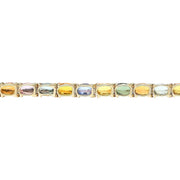 17.00 Carat Natural Sapphire 14K Solid Yellow Gold Bracelet - Fashion Strada