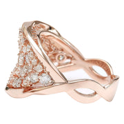 1.40 Carat Natural Diamond 14K Solid Rose Gold Ring - Fashion Strada