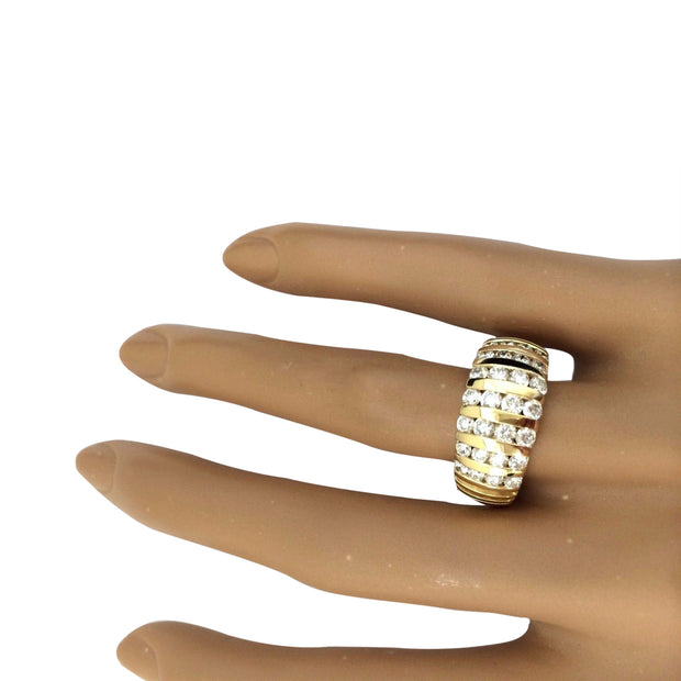 2.50 Carat Natural Diamond 14K Solid Yellow Gold Ring - Fashion Strada
