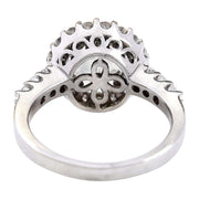 3.42 Carat Natural Ceylon Sapphire 14K Solid White Gold Diamond Ring - Fashion Strada