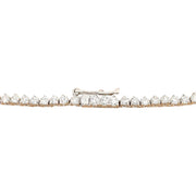 10.00 Carat Natural Diamond 14K Solid White Gold Necklace - Fashion Strada
