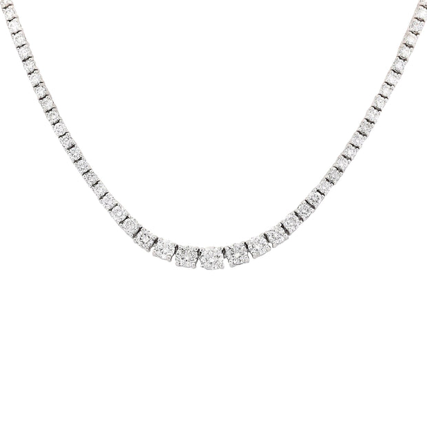 4.50 Carat Natural Diamond 14K Solid White Gold Necklace - Fashion Strada