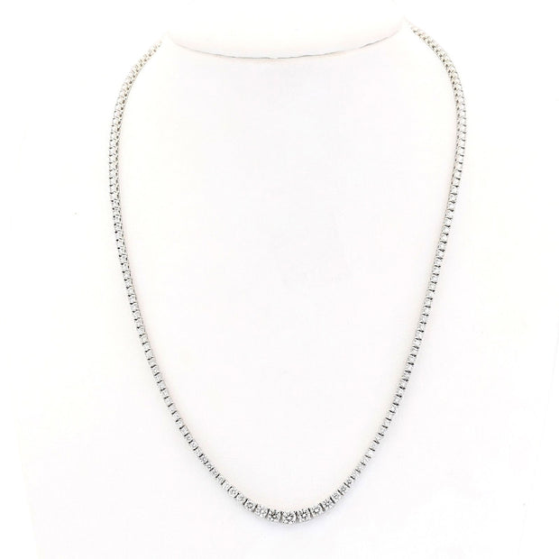 4.50 Carat Natural Diamond 14K Solid White Gold Necklace - Fashion Strada