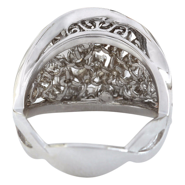 1.40 Carat Natural Diamond 14K Solid White Gold Ring - Fashion Strada