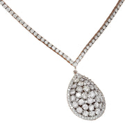 7.80 Carat Natural Diamond 14K Solid White Gold Necklace - Fashion Strada